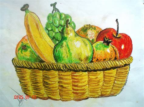 Fruit Basket Sketch at PaintingValley.com | Explore collection of Fruit ...