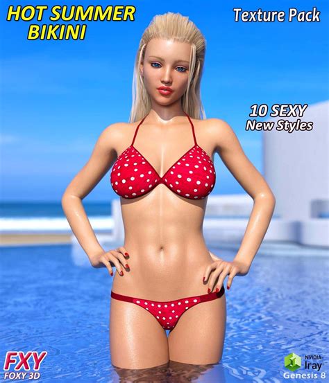 Hot Summer Bikini Textures 1 G8F Daz Content By Foxy 3D