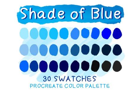 Shade Of Blue Procreate Color Palettes Graphic By Duckyjudy Store