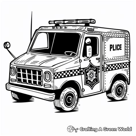 Police Truck Coloring Pages - Free & Printable!