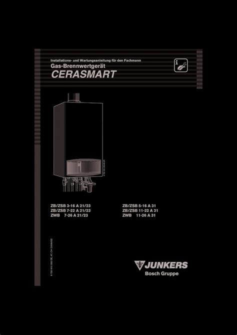 Pdf Installations Und Wartungsanleitung F R Den Fachmann Gas