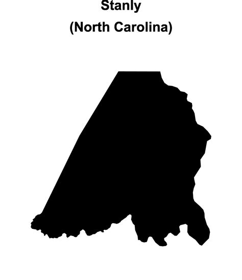 Stanly County, North Carolina blank outline map 46855456 Vector Art at
