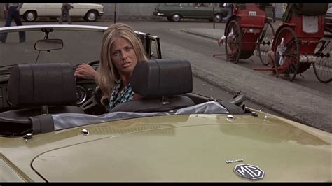 Mg B Roadster Of Britt Ekland As Mary Goodnight In The Man With The