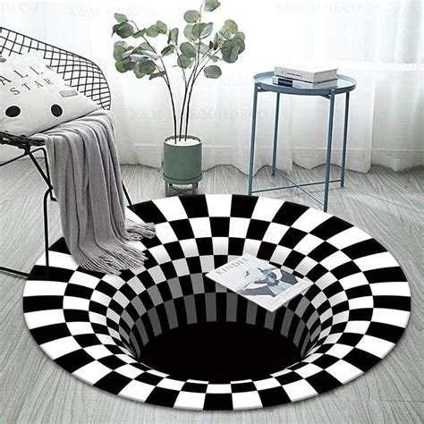 Buy 3D Bottomless Hole Optical Illusion Area Rug Carpet For Living Room