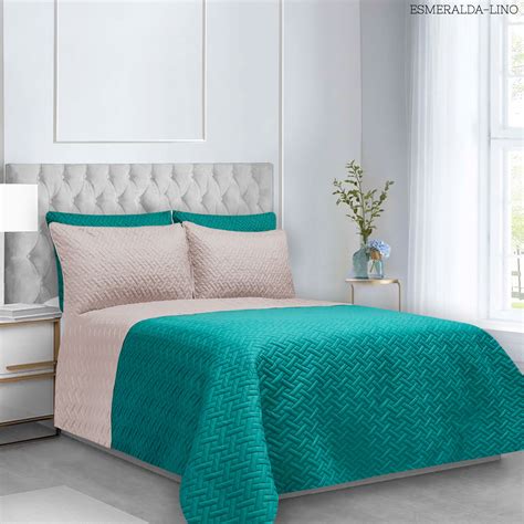 colcha fiore esmerada lino innovahogar