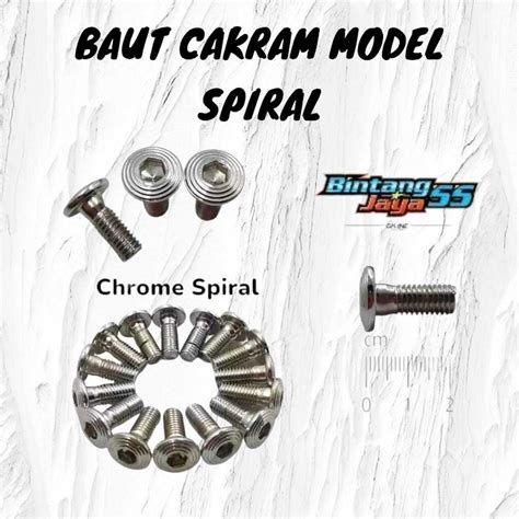 Jual Baut Cakram Model Spiral Baut Disk Disc Piringan Cakram Ulir Garis