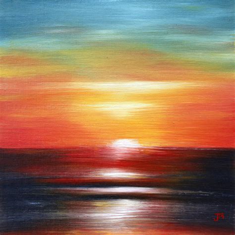 Sunset On Ocean Painting at PaintingValley.com | Explore collection of ...