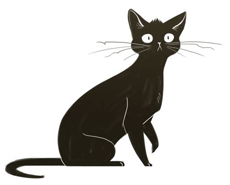 Found On Dailycatdrawings Tumblr Black Cat Art Cats Illustration