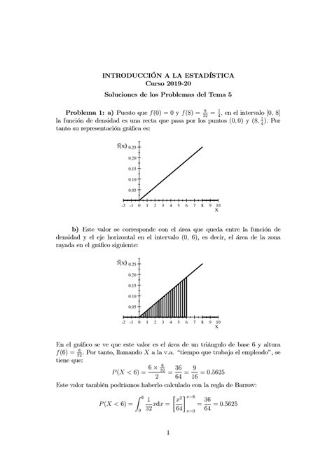 Soluciones Problemas T Introduccin A La Estad Stica Curso