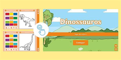 Jogos De Pintar Dinossauro - Dinossauros - Jogo Interativo de colorir | Twinkl Go!