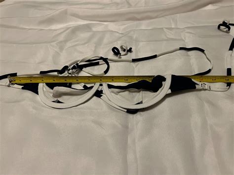 Wicked Weasel 3225 Bikini Top XS Navy Sailor Stripe Gem