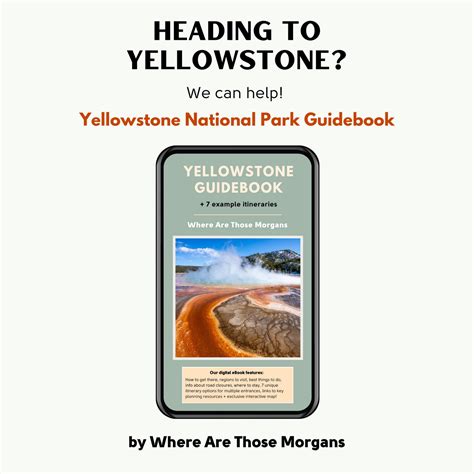 Yellowstone National Park Travel Guidebook Where Are Those Morgans