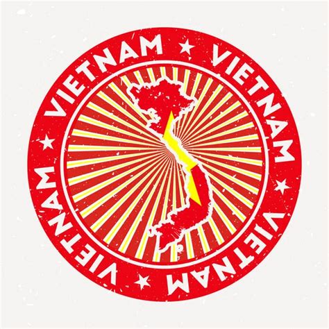 Vietnam Mark Travel Rubber Stamp With The Name And Map Of Vietnam