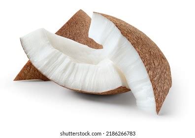 Coconut Piece Isolated Coconut Slice On Stock Photo