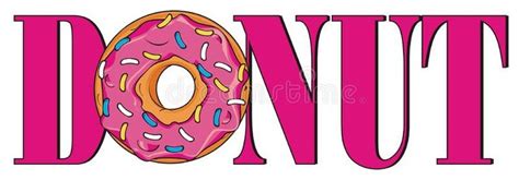 Pink Donut With Word Oooh Icon