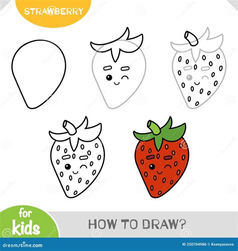 Come Disegnare Fragole Per Bambini Esercitazione Di Disegno Passo A