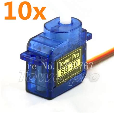 10pcs Tower Pro 5g SG 50 SG50 Micro Digital Servo With Plastic Gear For