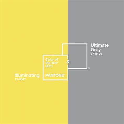 Couleur Tendance Pantone Le Jaune Illuminating Yellow Et Le Gris