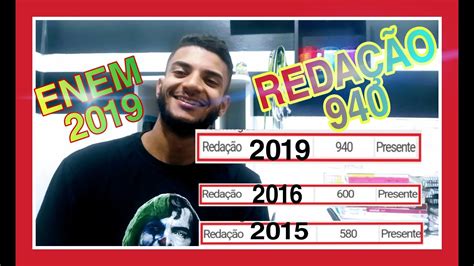 MINHAS NOTAS NO ENEM 2019 ENEM YouTube