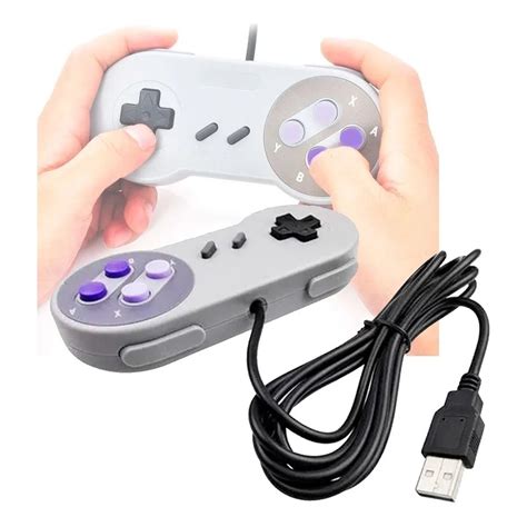 Controle Super Nintendo Snes Joystick Usb Emulador Pc Universal