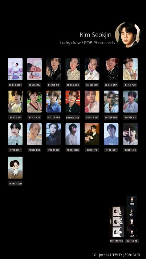 Bts Lucky Draw Pob Photocard Template Photocard Photo Cards Seokjin