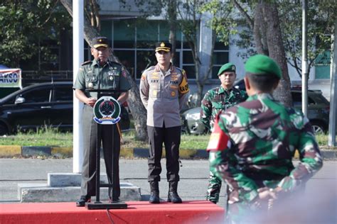 Ratusan Personel Ikuti Apel Gelar Pasukan Pengamanan Kunjungan Kerja