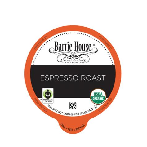 Barrie House Fair Trade Espresso Roast Single Serve Coffee Pods 24ct Home Coffee Solutions