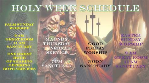 Holy Week Schedule 2024 Grace Presbyterian Church