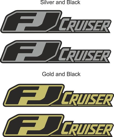 Zen Graphics Toyota Fj Cruiser Side Replacement Badge Decals Stickers