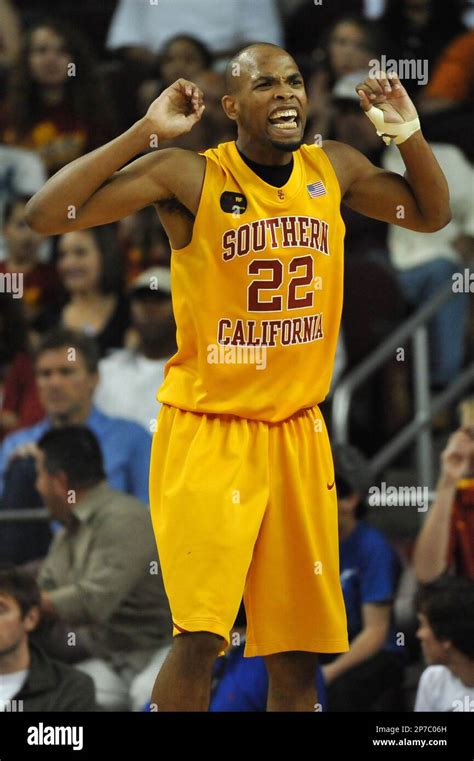 University Of Southern California Taj Gibson 22 Reacts While Taking