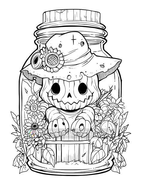 A Pages Of Halloween Scary Coloring Adventures Activity Coloring