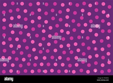 Pink Dots Over Purple As Background Made Of Randomly Placed Colored