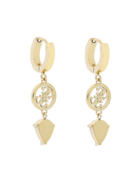 Guess Boucles D Oreilles Huggie Me Jube Jw Plaqu Or Jaune Modivo Fr