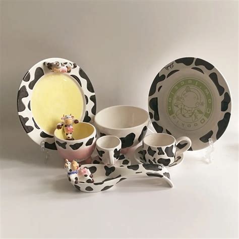 Ceramic Cow Dinnerware Sets: Unique Milk Cow Figurine Design