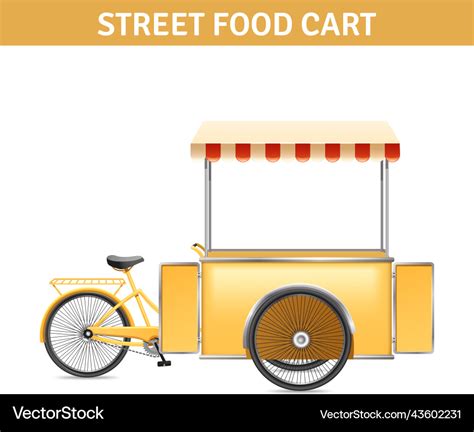 Street Food Cart Royalty Free Vector Image Vectorstock