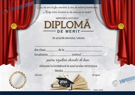 Diploma De Merit Diplome Scolare Hiperborea Ro