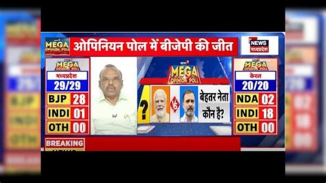 News18 Mega Opinion Poll Lok Sabha Election में Bjp को बड़ी जीत