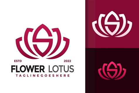 S Lotus Flower Logo Design Brand Identity Logos Vector Modern Logo Logo Designs Vector