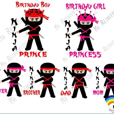 Birthday Ninja Svg Etsy