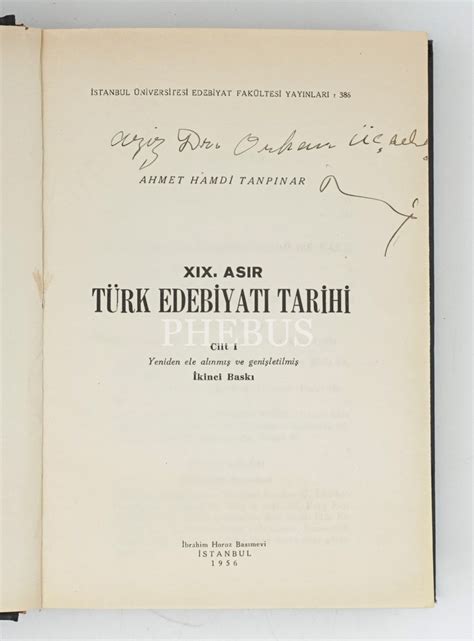 XIX ASIR TÜRK EDEBİYATI TARİHİ Cilt 1 Ahmet Hamdi Tanpınar 1956