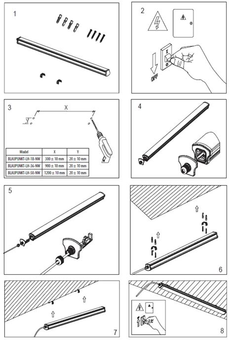 BLAUPUNKT LH 18 NW LED Lamp LINEAR IP65 Linkable User Manual