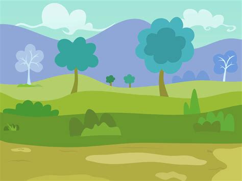 Download MLP Background Illustrated Cartoon Landscape | Wallpapers.com