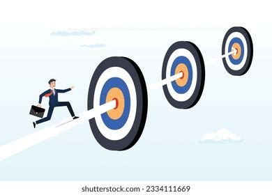 Achievements Challenge Achieve Targets Business Goals Stock Vector