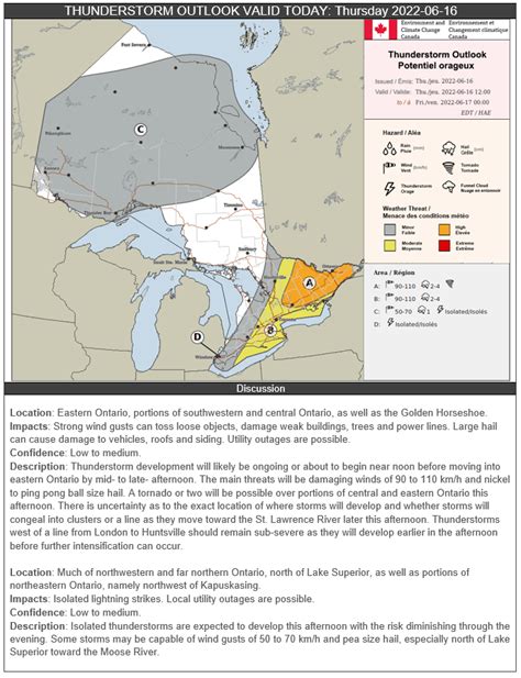 ECCC Weather Ontario On Twitter Thunderstorm Outlook For Ontario