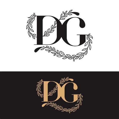 Premium Vector Handdrawn Wedding Monogram Dg Logo