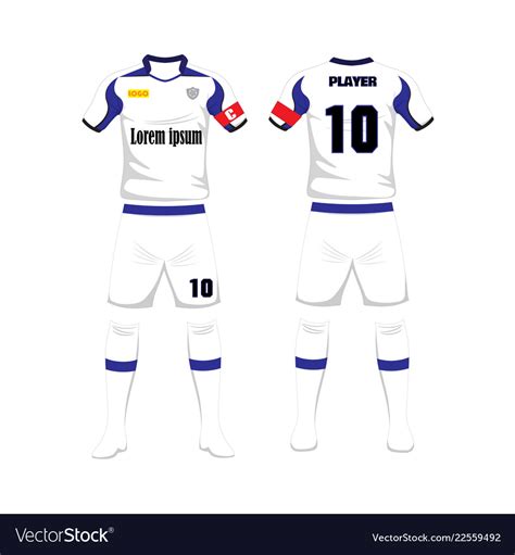 Uniform of football sport design template Vector Image