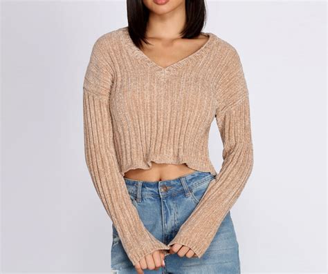 Cozy Chenille V Neck Sweater Insstreet