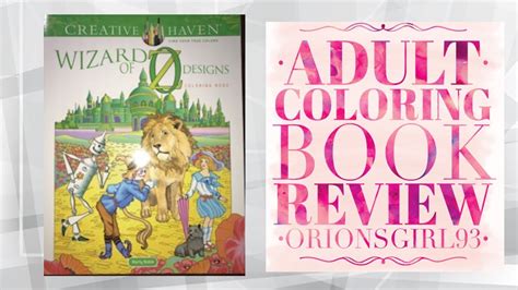 The Wizard Of Oz Adult Coloring Book Review From Creative Haven And Marty Noble Youtube