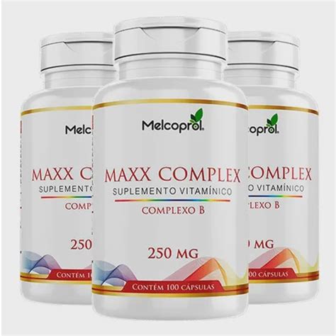 Kit 3 Complexo B Vitaminas 250mg Melcoprol 300 Cápsulas Submarino