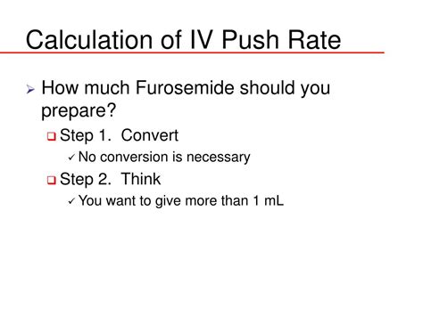 PPT - IV Administration – Dosage Calculation PowerPoint Presentation - ID:4497697